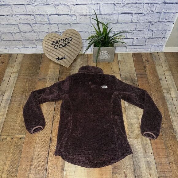 The North Face Mauve Women's small Osito Full Zip Fleece Jacket Fuzzy Cozy Warm - Picture 7 of 13